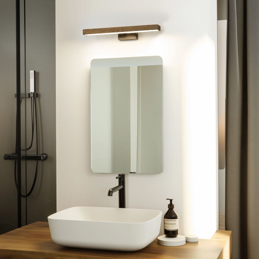 Brilagi - LED Rasveta za ogledalo u kupatilu WOODY MIRROR LED/8W/230V 40 cm IP44 hrast/crno