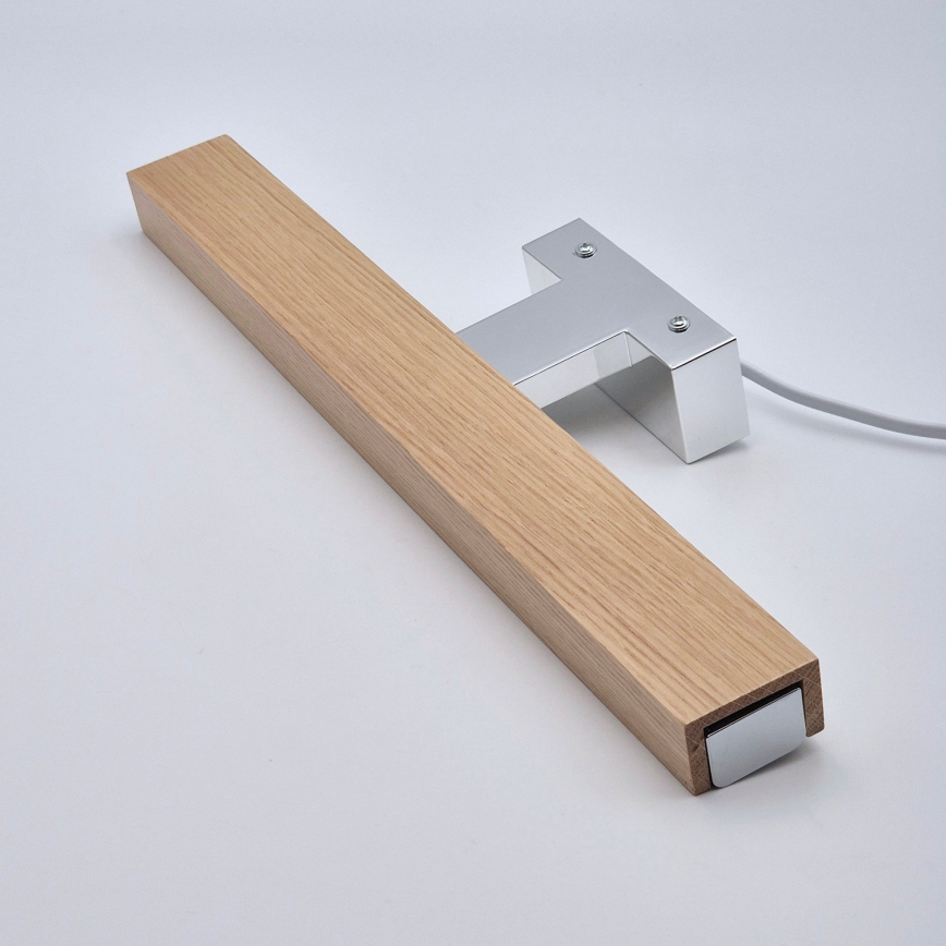Brilagi - LED Rasveta za ogledalo u kupatilu WOODY MIRROR LED/8W/230V 40 cm IP44 hrast/sjajni krom