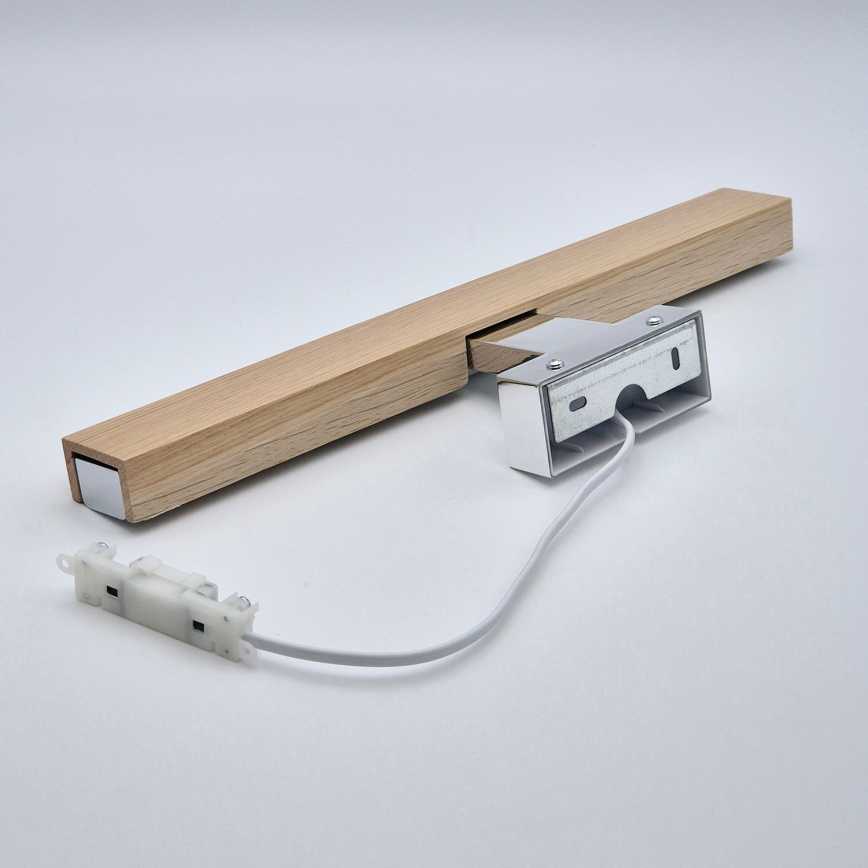 Brilagi - LED Rasveta za ogledalo u kupatilu WOODY MIRROR LED/8W/230V 40 cm IP44 hrast/sjajni krom