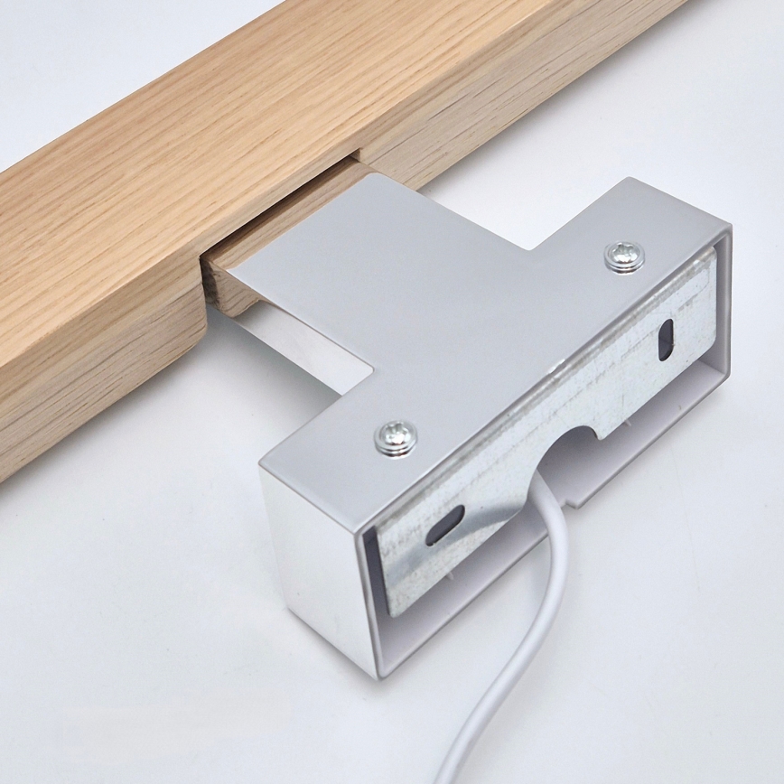 Brilagi - LED Rasveta za ogledalo u kupatilu WOODY MIRROR LED/8W/230V 40 cm IP44 hrast/sjajni krom