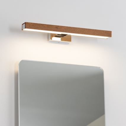 Brilagi - LED Rasveta za ogledalo u kupatilu WOODY MIRROR LED/8W/230V 40 cm IP44 hrast/sjajni krom