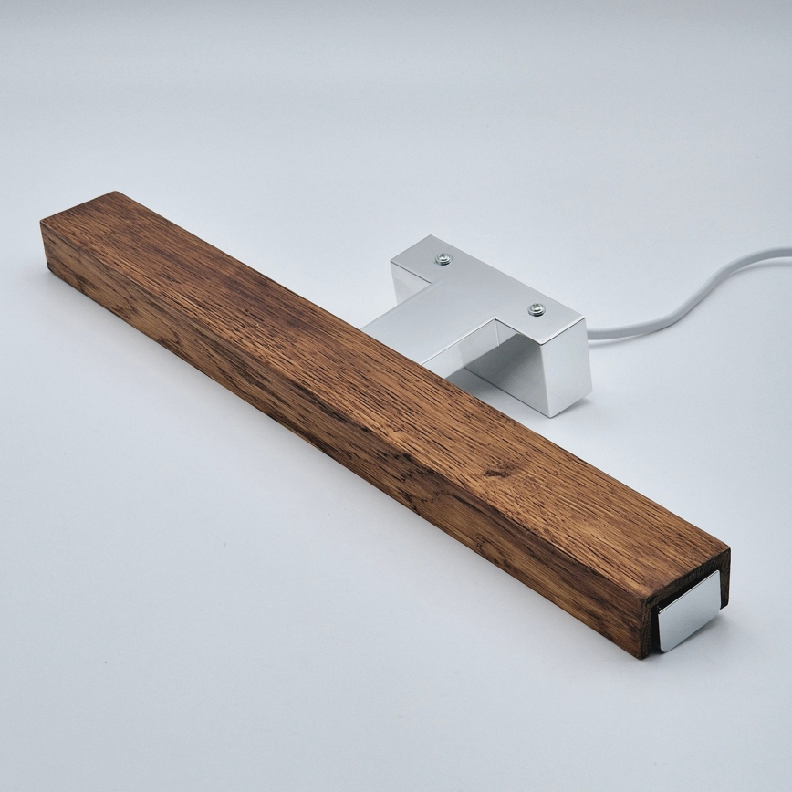 Brilagi - LED Rasveta za ogledalo u kupatilu WOODY MIRROR LED/8W/230V 40 cm IP44 hrast/sjajni krom
