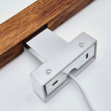 Brilagi - LED Rasveta za ogledalo u kupatilu WOODY MIRROR LED/8W/230V 40 cm IP44 hrast/sjajni krom