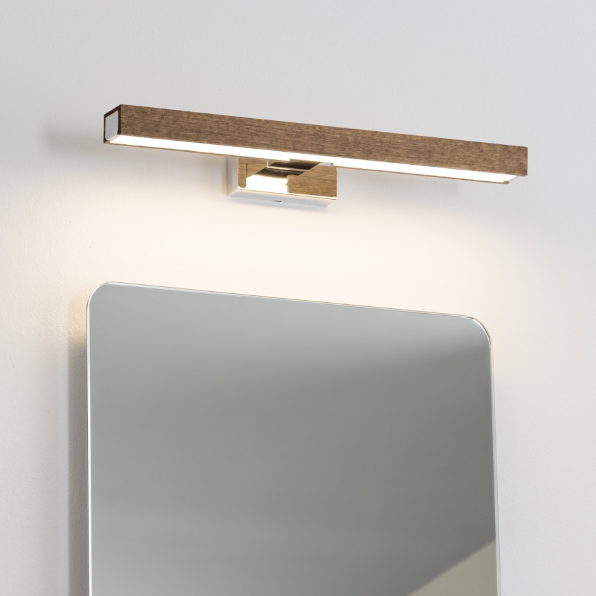 Brilagi - LED Rasveta za ogledalo u kupatilu WOODY MIRROR LED/8W/230V 40 cm IP44 hrast/sjajni krom