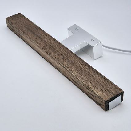 Brilagi - LED Rasveta za ogledalo u kupatilu WOODY MIRROR LED/8W/230V 40 cm IP44 hrast/sjajni krom