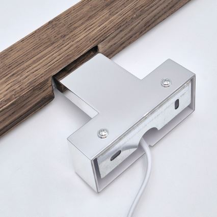 Brilagi - LED Rasveta za ogledalo u kupatilu WOODY MIRROR LED/8W/230V 40 cm IP44 hrast/sjajni krom