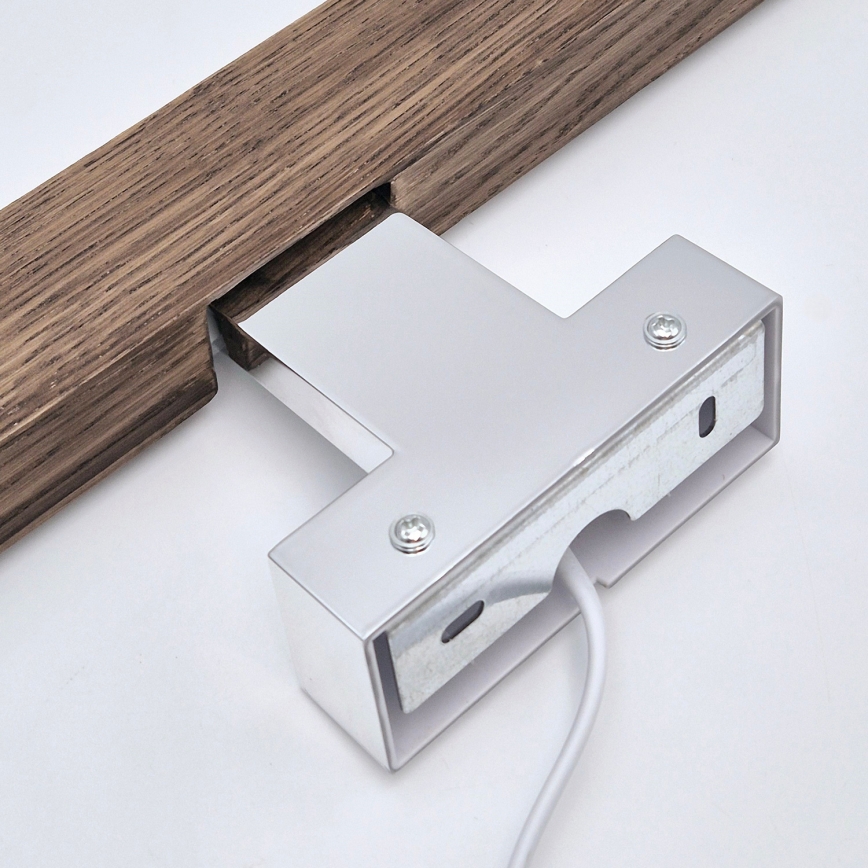 Brilagi - LED Rasveta za ogledalo u kupatilu WOODY MIRROR LED/8W/230V 40 cm IP44 hrast/sjajni krom