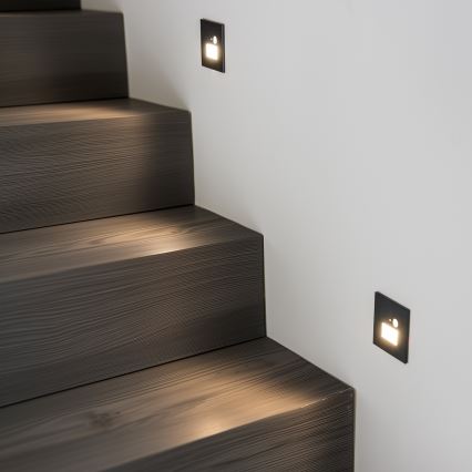 Brilagi - LED Osvetljenje stepeništa sa senzorom pokreta JACK LED/1,5W/230V 3000K/4000K/6500K crno