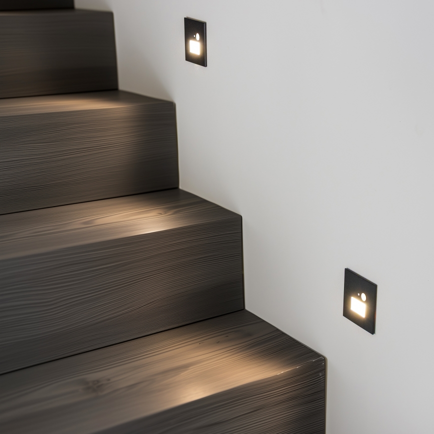 Brilagi - LED Osvetljenje stepeništa sa senzorom pokreta JACK LED/1,5W/230V 3000K/4000K/6500K crno
