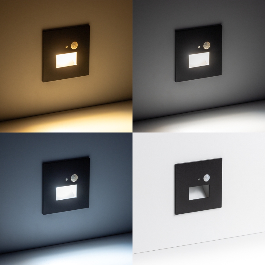 Brilagi - LED Osvetljenje stepeništa sa senzorom pokreta JACK LED/1,5W/230V 3000K/4000K/6500K crno