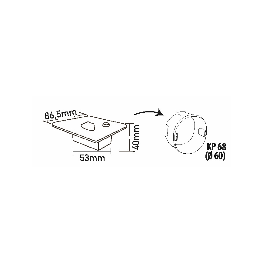 Brilagi - LED Osvetljenje stepeništa sa senzorom pokreta JACK LED/1,5W/230V 3000K/4000K/6500K crno