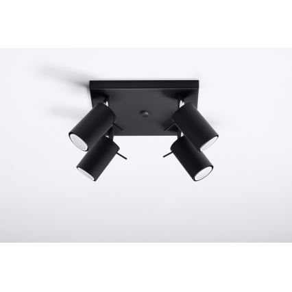 Brilagi -  LED Reflektorska lampa ASMUS 4xGU10/7W/230V crno