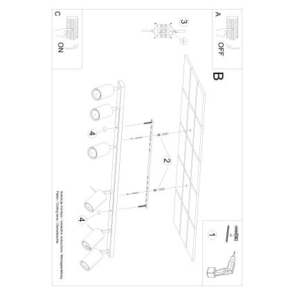 Brilagi -  LED Reflektorska lampa ASMUS 6xGU10/7W/230V bela