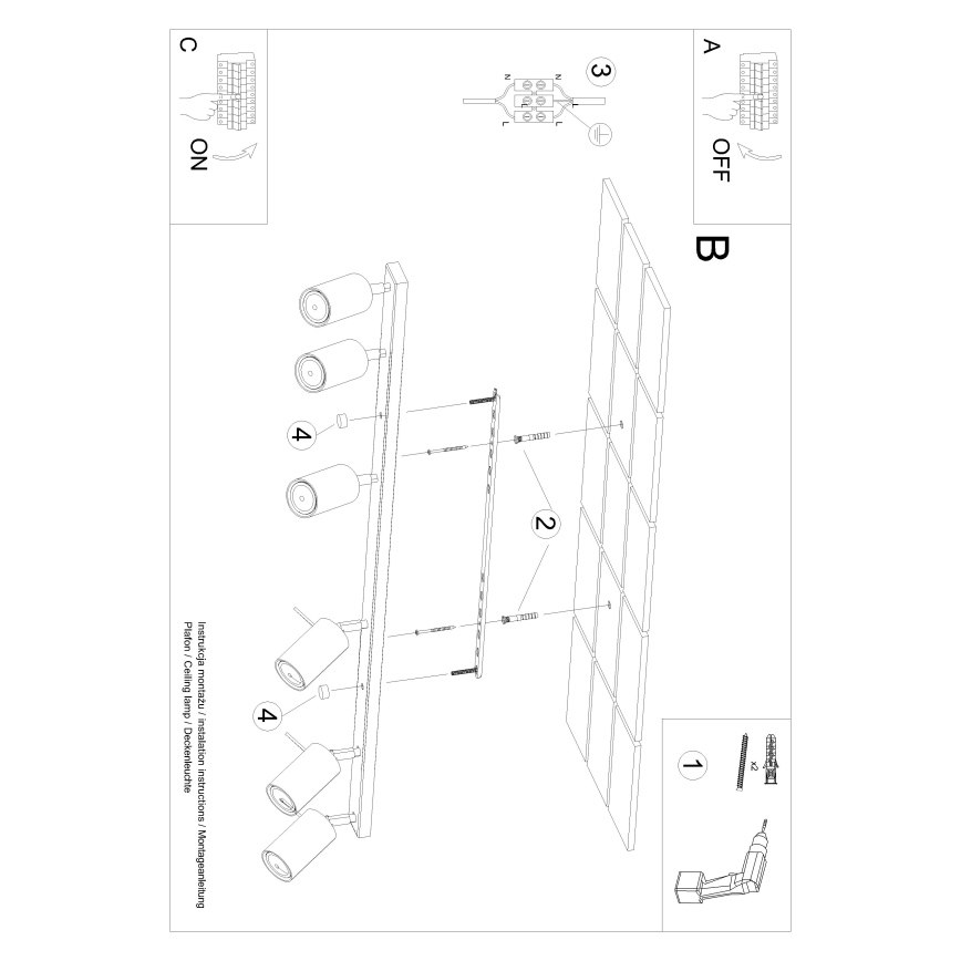 Brilagi -  LED Reflektorska lampa ASMUS 6xGU10/7W/230V bela