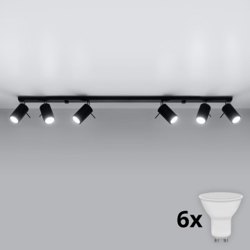 Brilagi -  LED Reflektorska lampa ASMUS 6xGU10/7W/230V crno
