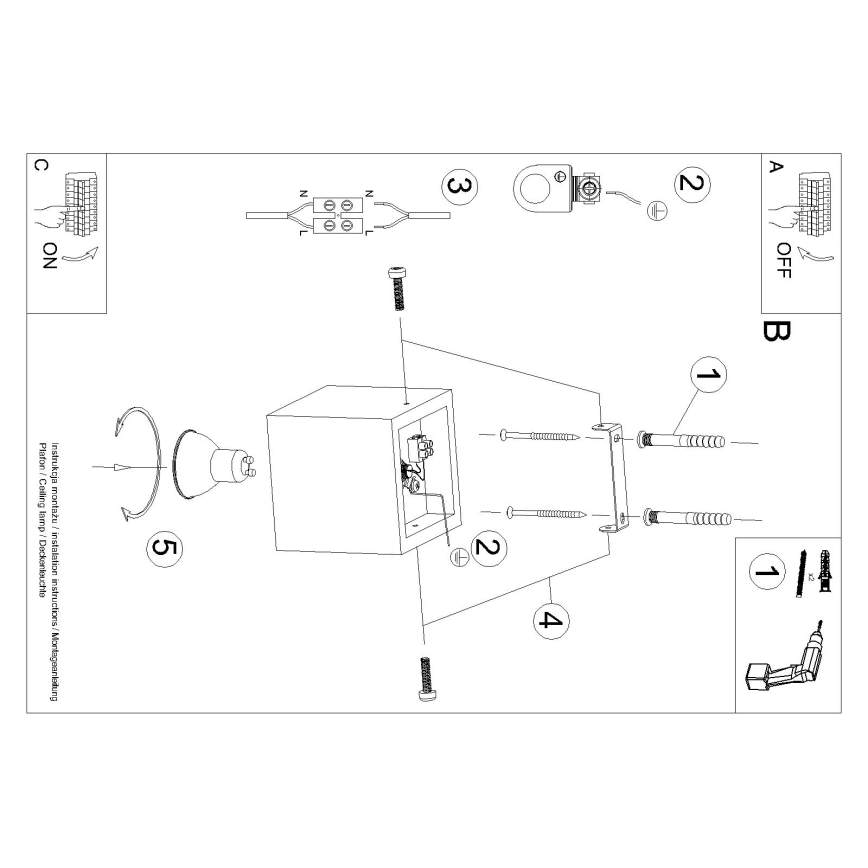 Brilagi -  LED Reflektorska lampa MURO 1xGU10/7W/230V beton