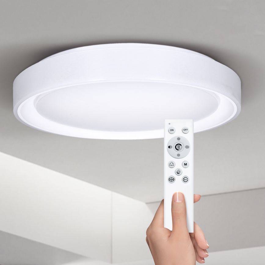 Brilagi - LED RGB Prigušiva plafonjera FLOCO LED/30W/230V 3000-6500K Wi-Fi Tuya + LED/6W + Daljinski upravljač