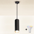 Brilagi - LED RGBW prigušiva luster na sajli SELE 1xGU10/6,5W/230V 2700-6500K crna/zlatna