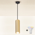 Brilagi - LED RGBW prigušiva luster na sajli SELE 1xGU10/6,5W/230V 2700-6500K crna/zlatna