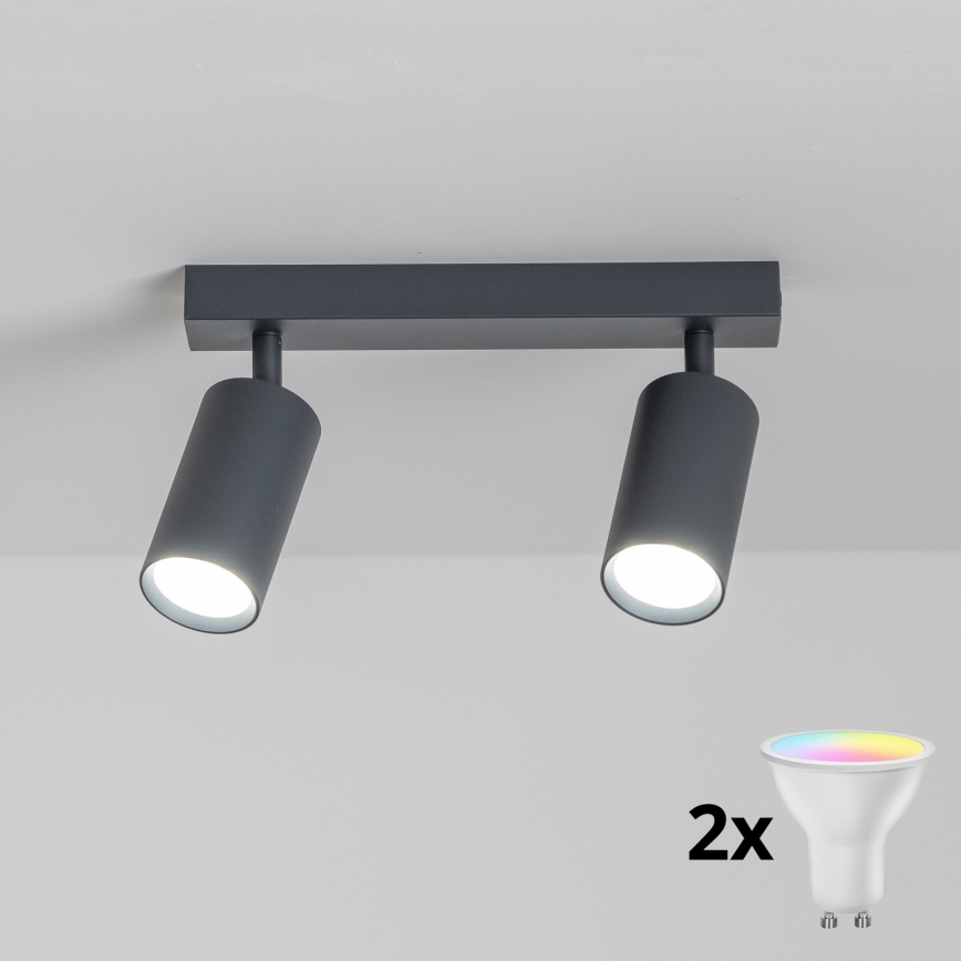 Brilagi - LED RGBW prigušiva spot svetiljka SELE 2xGU10/6,5W/230V 2700-6500K antracit