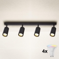 Brilagi - LED RGBW prigušiva spot svetiljka SELE 4xGU10/6,5W/230V 2700-6500K crna
