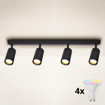 Brilagi - LED RGBW prigušiva spot svetiljka SELE 4xGU10/6,5W/230V 2700-6500K crna