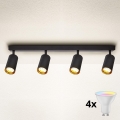 Brilagi - LED RGBW prigušiva spot svetiljka SELE 4xGU10/6,5W/230V 2700-6500K crna/zlatna