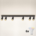 Brilagi - LED RGBW prigušiva spot svetiljka SELE 6xGU10/6,5W/230V 2700-6500K crna/zlatna
