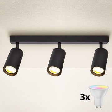 Brilagi - LED RGBW prigušiva tačkasta svetiljka SELE 3xGU10/6,5W/230V 2700-6500K crna