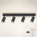 Brilagi - LED RGBW prigušiva ugradna spot svetiljka SELE 4xGU10/6,5W/230V 2700-6500K antracit