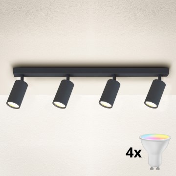 Brilagi - LED RGBW prigušiva ugradna spot svetiljka SELE 4xGU10/6,5W/230V 2700-6500K antracit