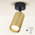 Brilagi - LED RGBW prigušiva ugradna spot svetiljka SELE GOLDEN 1xGU10/6,5W/230V 2700-6500K crna/zlatna