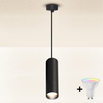 Brilagi - LED RGBW prigušiva viseća lampa na sajli SELE 1xGU10/6,5W/230V 2700–6500K crna