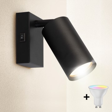 Brilagi - LED RGBW prigušiva zidna spot svetiljka SELE 1xGU10/6,5W/230V 2700-6500K crna