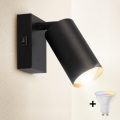 Brilagi - LED RGBW prigušiva zidna spot svetiljka SELE 1xGU10/6,5W/230V 2700-6500K crna/zlatna