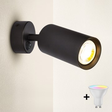 Brilagi - LED RGBW prigušiva zidna tačkasta svetiljka SELE 1xGU10/6,5W/230V 2700-6500K crna