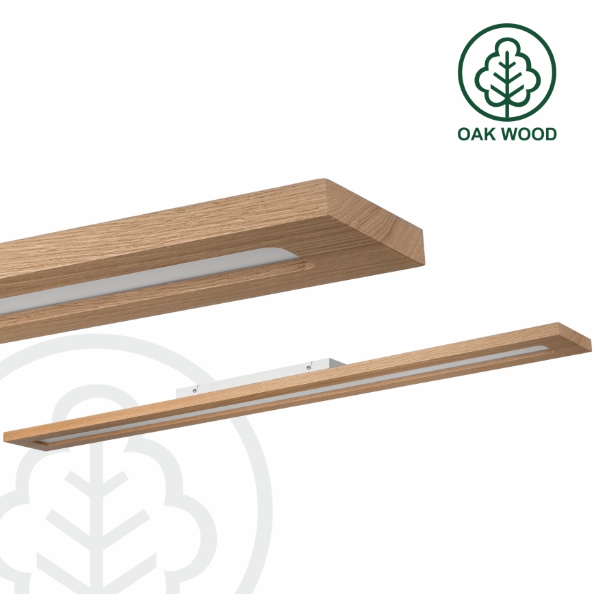 Brilagi - LED RGBW Prigušivi panel WOODY FRAME LED/34W/230V 11,5x123 cm 2700-6500K hrast + Daljinski upravljač