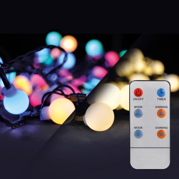Brilagi - LED RGBW Vanjske Božićne lampice 200xLED/8 funkcije 25m IP44 + Daljinski upravljač