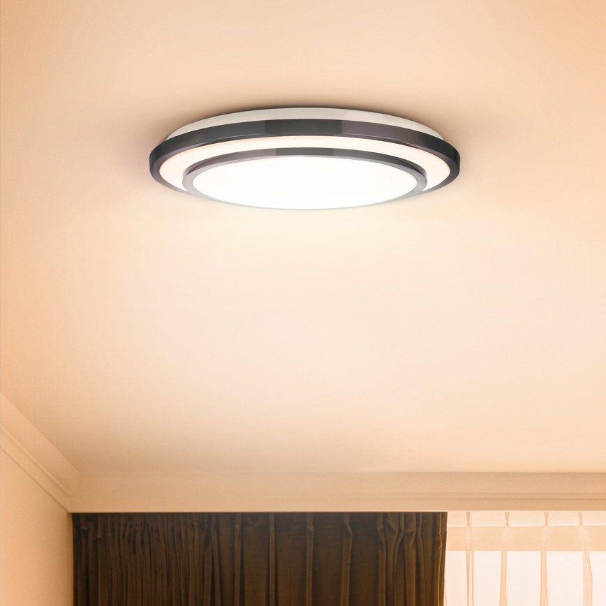 Brilagi - LED Smívatelné plafonjera LUCIANO LED/48W/230V 3000-6500K ø 39 cm crno + Daljinski upravljač