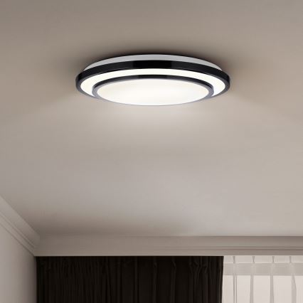 Brilagi - LED Smívatelné plafonjera LUCIANO LED/48W/230V 3000-6500K ø 39 cm crno + Daljinski upravljač