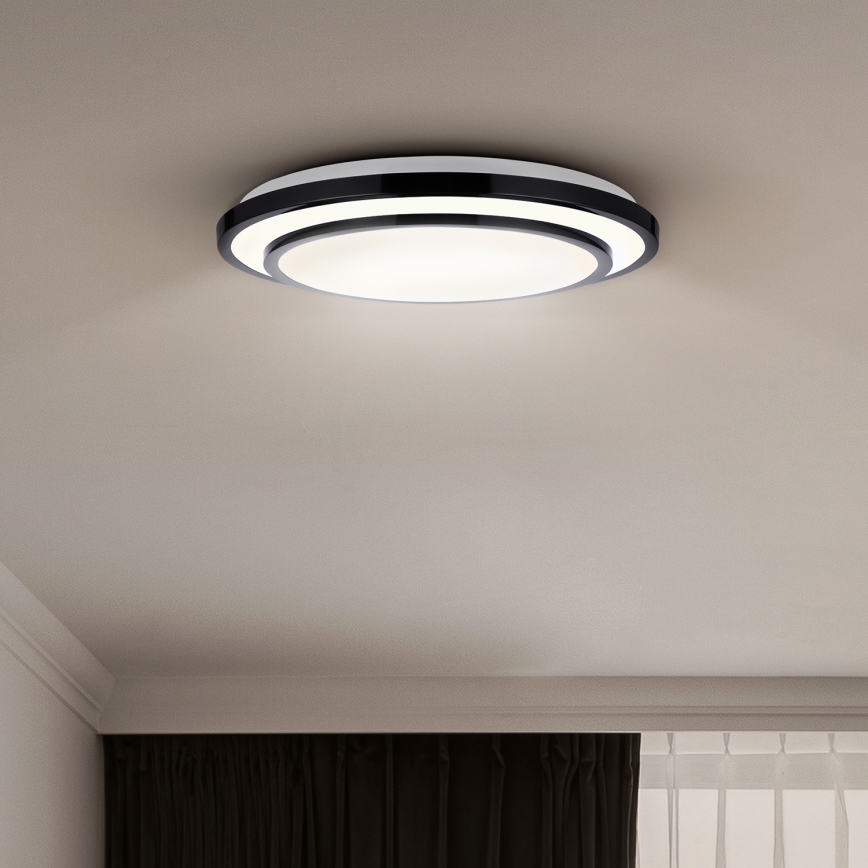Brilagi - LED Smívatelné plafonjera LUCIANO LED/48W/230V 3000-6500K ø 39 cm crno + Daljinski upravljač