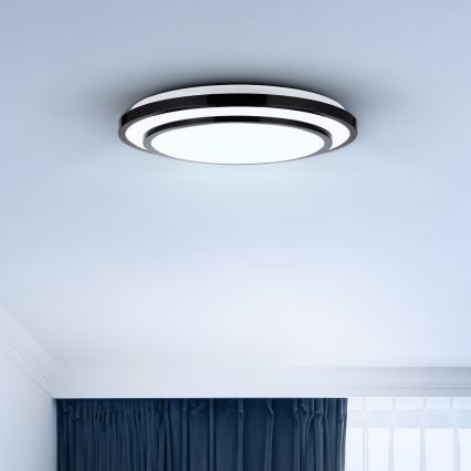 Brilagi - LED Smívatelné plafonjera LUCIANO LED/48W/230V 3000-6500K ø 39 cm crno + Daljinski upravljač