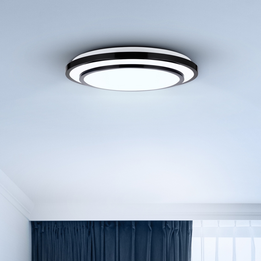 Brilagi - LED Smívatelné plafonjera LUCIANO LED/48W/230V 3000-6500K ø 39 cm crno + Daljinski upravljač