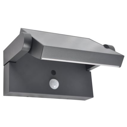 Brilagi - LED Solarna zidna lampa sa senzorom ANKLE LED/10W/3,7V 3000K IP65 Antracit
