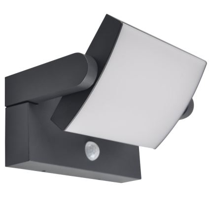 Brilagi - LED Solarna zidna lampa sa senzorom ANKLE LED/10W/3,7V 3000K IP65 Antracit