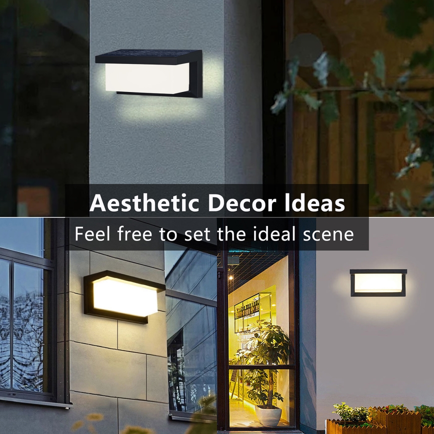 Brilagi - LED Solarna zidna lampa sa senzorom BRICKY LED/5W/6V IP65