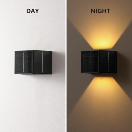 Brilagi - LED Solarna zidna lampa sa senzorom SOLAR CUBE LED/2W/3,2V IP54