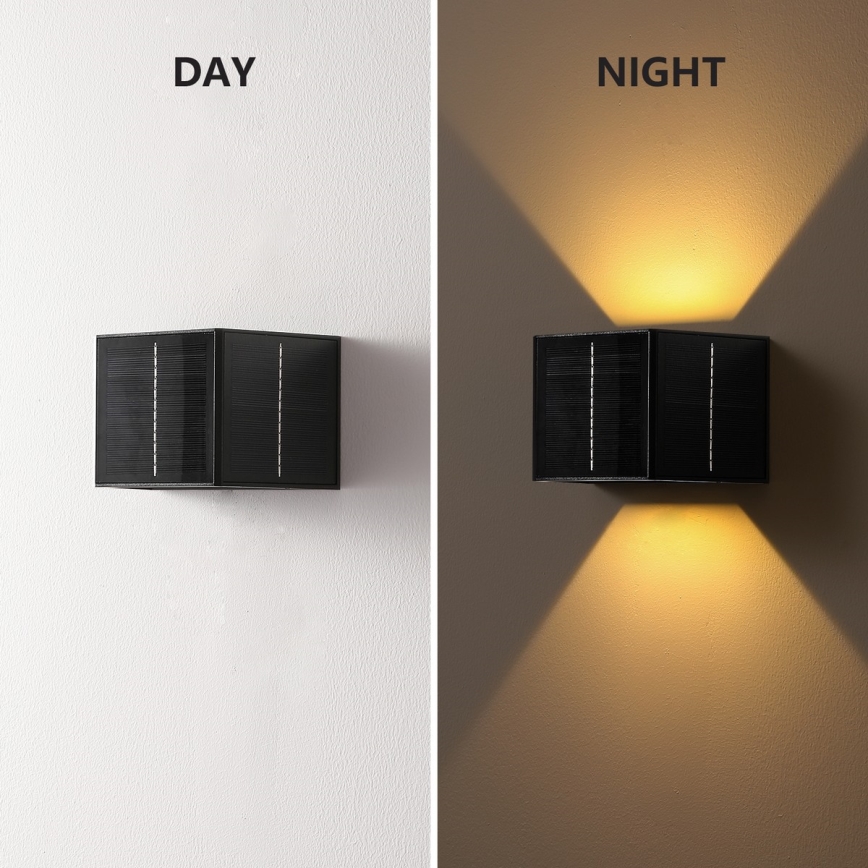 Brilagi - LED Solarna zidna lampa sa senzorom SOLAR CUBE LED/2W/3,2V IP54