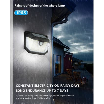 Brilagi - LED Solarna zidna lampa sa senzorom za pokret i dan/noć WALLIE LED/4W/5,5V 1200mAh 6500K IP65