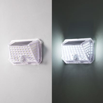 Brilagi - LED Solarna zidna lampa sa senzorom WALLIE LED/4W/5,5V 6500K IP64 srebrno